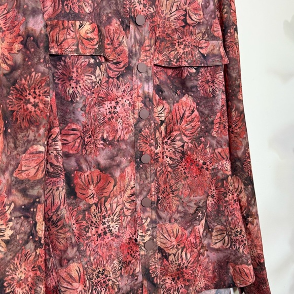 Byron Lars Beauty Mark Womens Floral Blouse Top Size 8 Silicone Shoulder Detail - Picture 3 of 15